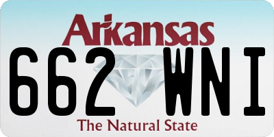 AR license plate 662WNI