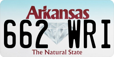 AR license plate 662WRI