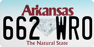 AR license plate 662WRO