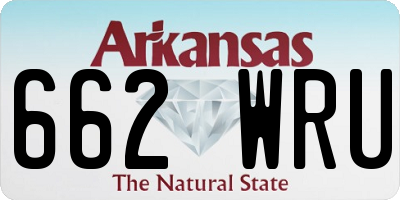 AR license plate 662WRU