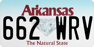 AR license plate 662WRV