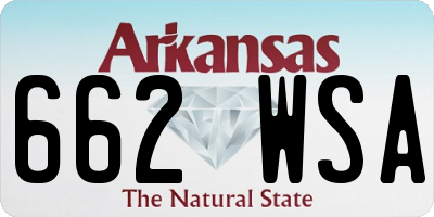 AR license plate 662WSA