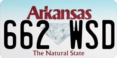 AR license plate 662WSD