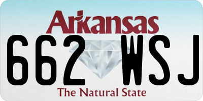 AR license plate 662WSJ