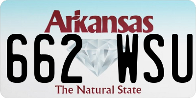 AR license plate 662WSU
