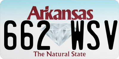 AR license plate 662WSV