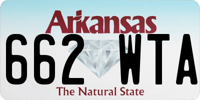 AR license plate 662WTA