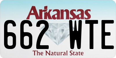 AR license plate 662WTE
