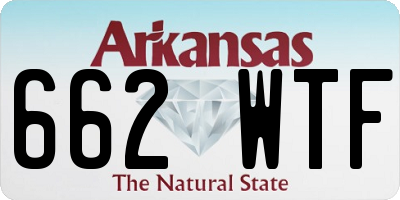 AR license plate 662WTF