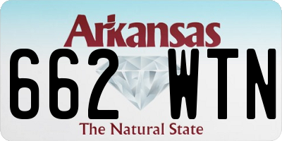AR license plate 662WTN