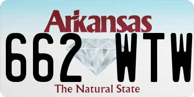AR license plate 662WTW