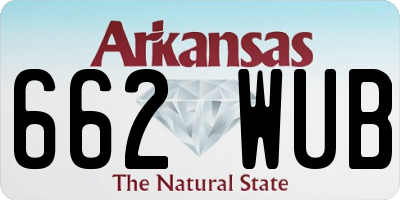 AR license plate 662WUB