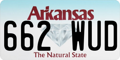 AR license plate 662WUD