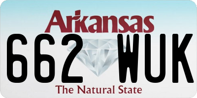 AR license plate 662WUK