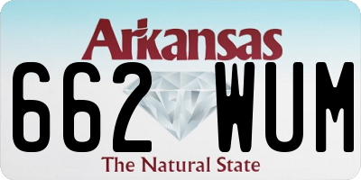 AR license plate 662WUM