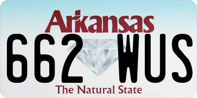 AR license plate 662WUS