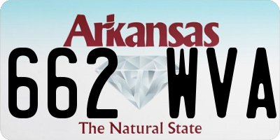 AR license plate 662WVA