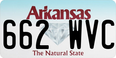AR license plate 662WVC