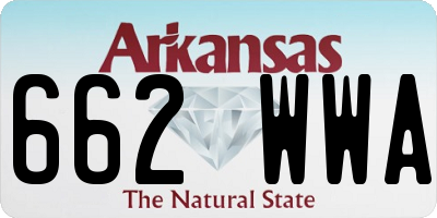 AR license plate 662WWA