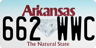 AR license plate 662WWC