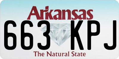 AR license plate 663KPJ