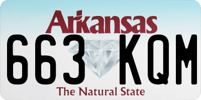AR license plate 663KQM