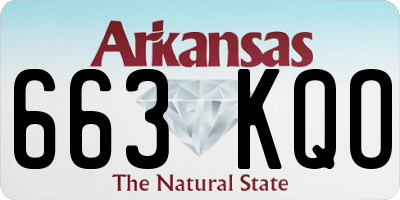 AR license plate 663KQO