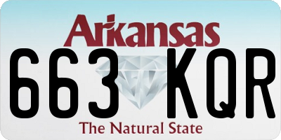 AR license plate 663KQR