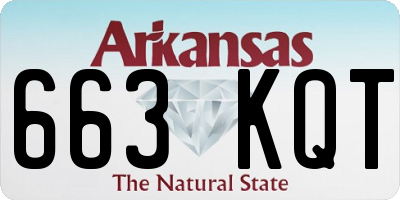 AR license plate 663KQT