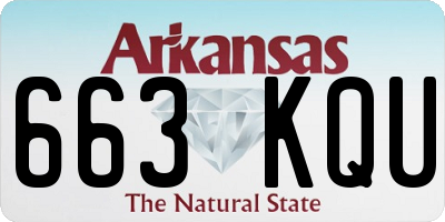 AR license plate 663KQU