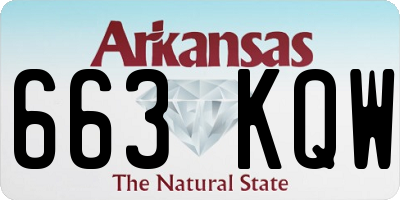 AR license plate 663KQW