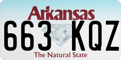 AR license plate 663KQZ