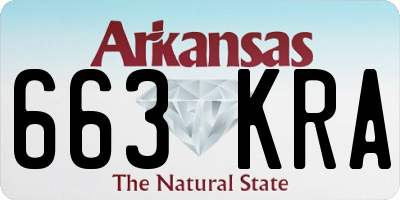AR license plate 663KRA