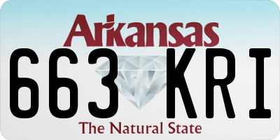 AR license plate 663KRI