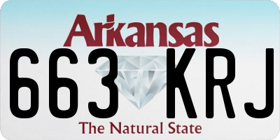 AR license plate 663KRJ