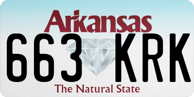 AR license plate 663KRK