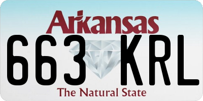 AR license plate 663KRL