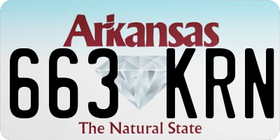 AR license plate 663KRN