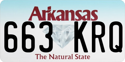 AR license plate 663KRQ