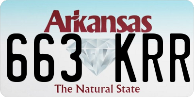 AR license plate 663KRR
