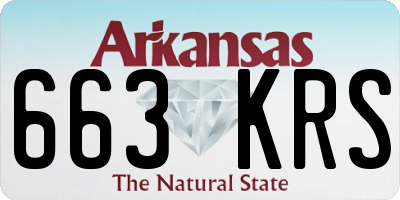 AR license plate 663KRS