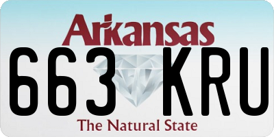 AR license plate 663KRU