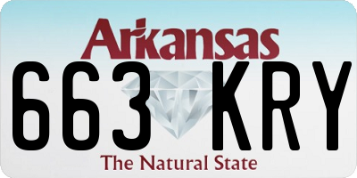 AR license plate 663KRY