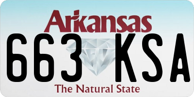 AR license plate 663KSA