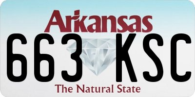 AR license plate 663KSC