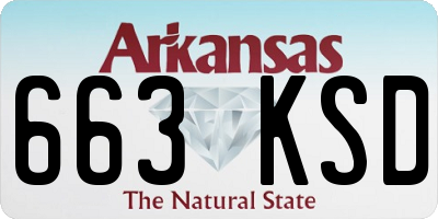 AR license plate 663KSD