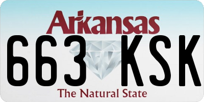 AR license plate 663KSK