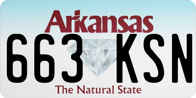 AR license plate 663KSN