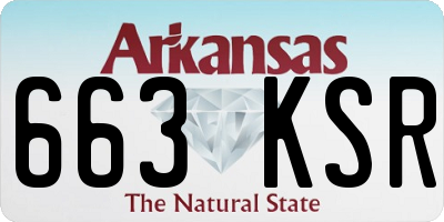 AR license plate 663KSR