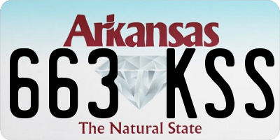 AR license plate 663KSS